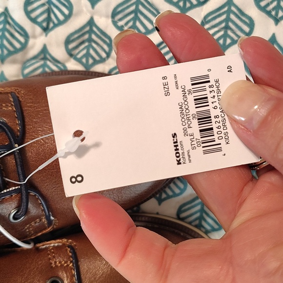 Jumping Beans Boys Brown Loafers Size 8T Hook And Loop Closure - Picture 3 of 5